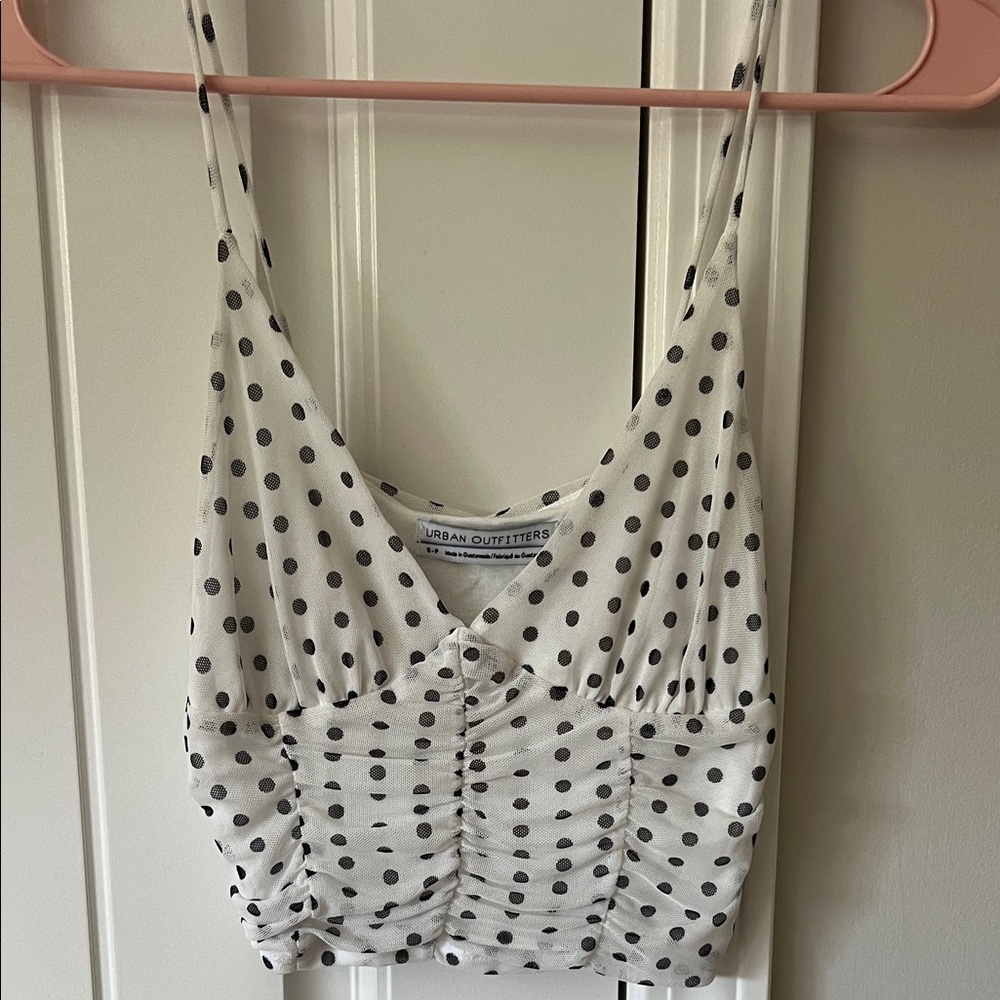 Urban Outfitters Black and White Polka Dot Tank Top